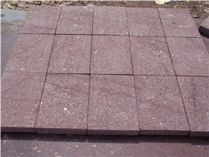 Natural Red Porphyry Cube Stone(No Black Spot)Dayang Red Porphyry Cube Stone,G699 Granite Cobble Paver/Red Granite,Putian Red,Dayang Red Porphyry Cube Stone,G699 Granite/Natural Granite Patio Paving