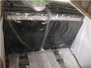 Polished Black Galaxy Granite Kitchen Top/Black Star Worktop/Black Galaxi Countertop/Galaxy Gold Tops /Nero Galaxy Desk Top/India Black Gold Granite Custom Kitchen Top