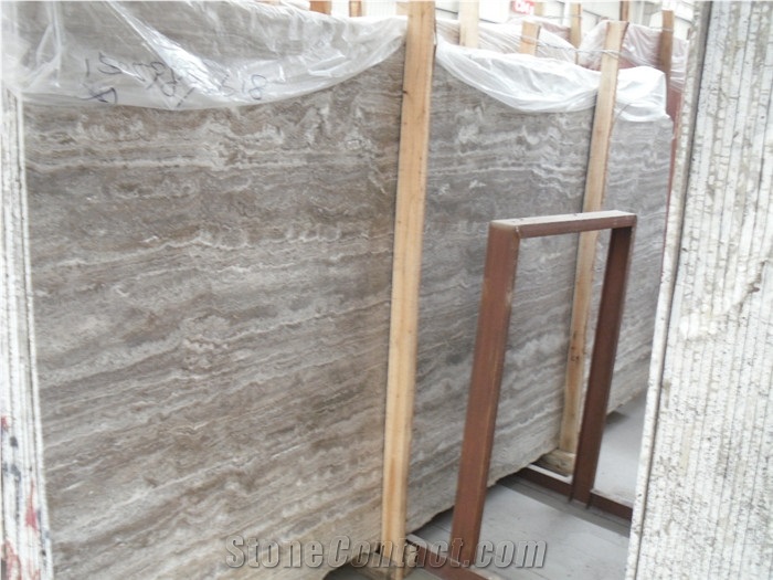 Silver Light Travertine Tiles & Slabs, Afyon Silver Travertine Floor Tiles, Grey Travertine Wall Tiles