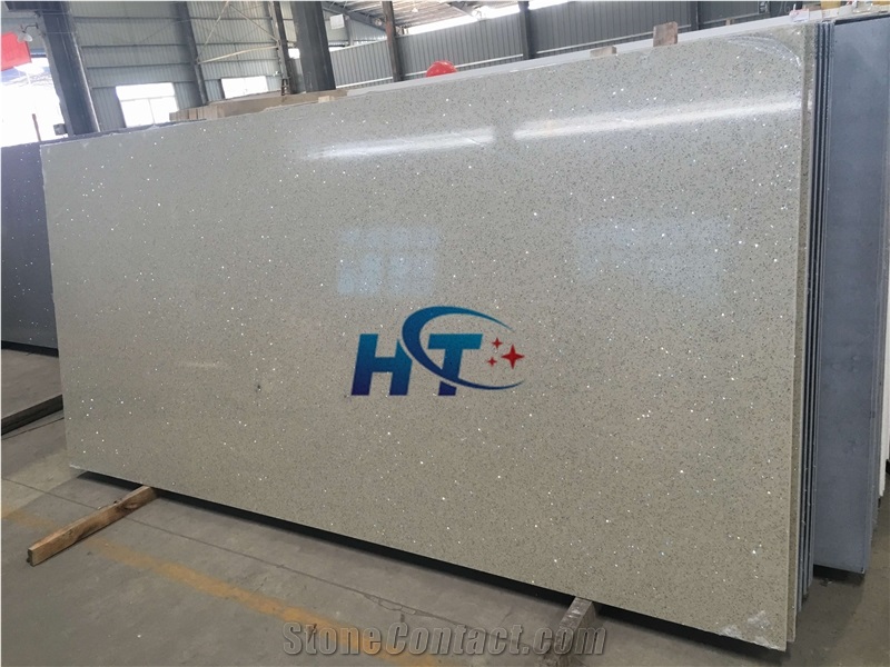 Sparking Coffee Brown Quartz Series, Glass and Mirror Quartz Stone, Quartz Surface, Quartz Stone Manufacturer