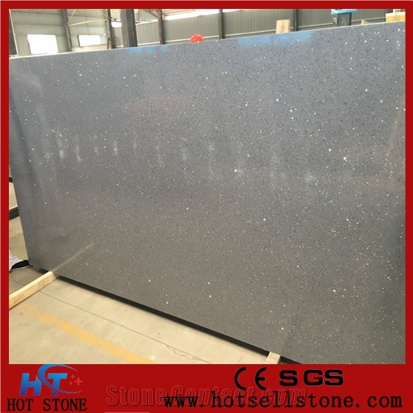 Starlight Quartz Slab, Grey Quartz Stone, Engineered Stone