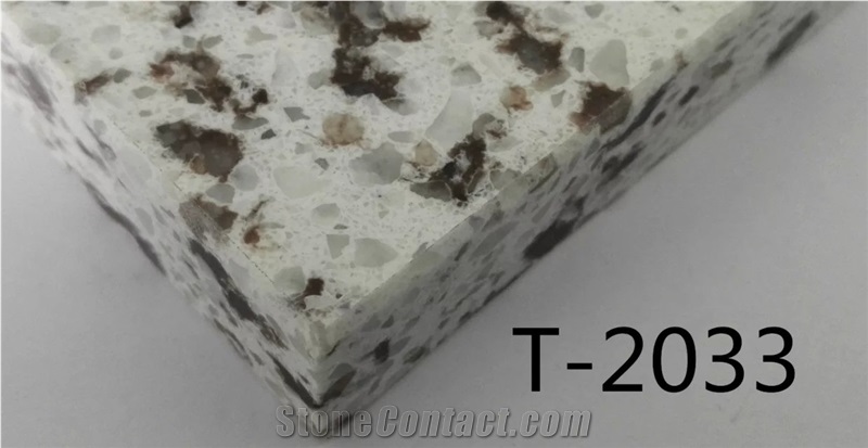 T2033 Quartz Stone Slab,Engineered Stone Slab,Artificial Stone,Solid Surface Top,Silestone