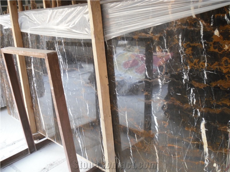 Top Quality Polished China Golden Portoro Tiles & Slabs,Montmartre Marble Slabs,Vendome Noir Marble Big Slabs