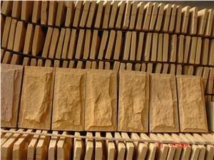 Yellow Sandstone Mushroomed Cladding Tiles & Customized&Cut to Size/Grey Sandstone Wall Tile&Floor Tile/Sandstone Flooring&Floor Covering/Sand Stone for Wall Covering&Wall Cladding