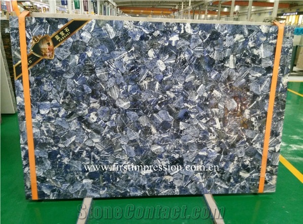 Azul Bahia Semi Precious Stone Slabs ,Azule Bahia Gemstone Slabs ,Blue Semiprecious Stone Slabs,Brazil Azul Bahia Granite Slab,Natural Blue Luxury Stone Slab