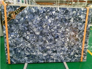Azul Bahia Semi Precious Stone Slabs ,Sodalite Blue Jasper Backlit,Azule Bahia Gemstone Slabs ,Blue Semiprecious Stone Slabs,Semi Precious Tiles,Gmestone Tiles,Gemstone Slabs, Semi Precious Slabs