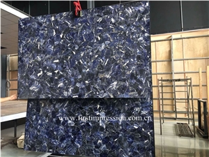 Azul Bahia Semi Precious Stone Slabs ,Sodalite Blue Jasper Backlit,Azule Bahia Gemstone Slabs ,Blue Semiprecious Stone Slabs,Semi Precious Tiles,Gmestone Tiles,Gemstone Slabs, Semi Precious Slabs