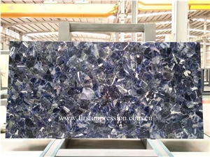 Azul Bahia Semi Precious Stone Slabs ,Sodalite Blue Jasper Backlit,Azule Bahia Gemstone Slabs ,Blue Semiprecious Stone Slabs,Semi Precious Tiles,Gmestone Tiles,Gemstone Slabs, Semi Precious Slabs