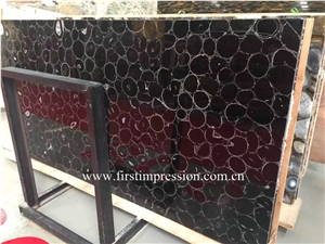 Black Agate Gemstone Slab /Black Semiprecious Stone Countertop/Black Agate Semi Precious Stone/Precious Stone Slabs