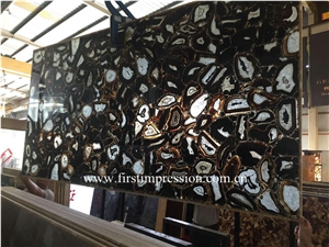 Black Agate Gemstone Slab /Black Semiprecious Stone Countertop/Black Agate Semi Precious Stone/Precious Stone Slabs
