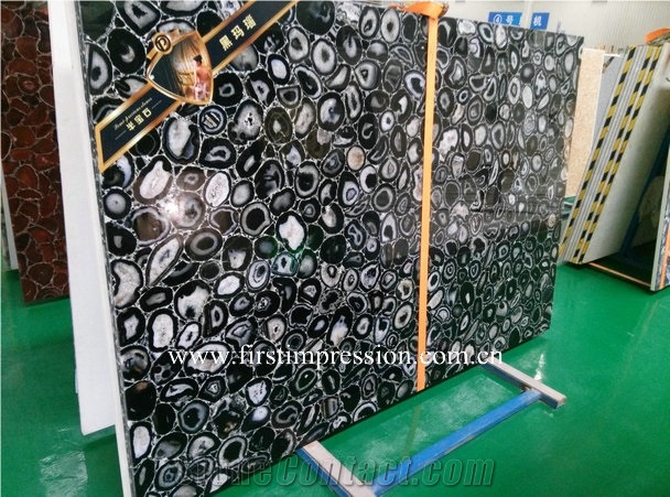 Black Agate Stone /Balck Agete Slab /Black Agate Gemstone Slabs and Tiles /Balck Agate Wall Panel ,Black Semi Precious Stone Wall