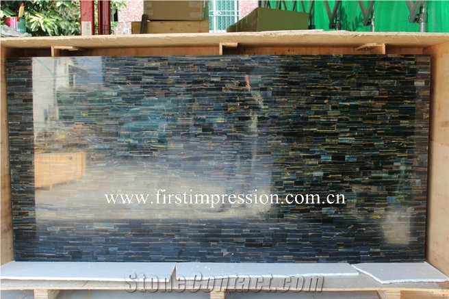 Blue Tiger Eye Tiles &Slabs/Blue Semi Precious Cut to Size/Tiger Eye Gemstone Tiles/Tiger Eye Precious Stone Panels/Tiger Eye Interior Decoration/Blue Gemstone Stone Wall