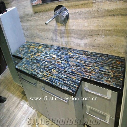 Blue Tiger Eye Tiles &Slabs/Blue Semi Precious Cut to Size/Tiger Eye Gemstone Tiles/Tiger Eye Precious Stone Panels/Tiger Eye Interior Decoration/Blue Gemstone Stone Wall