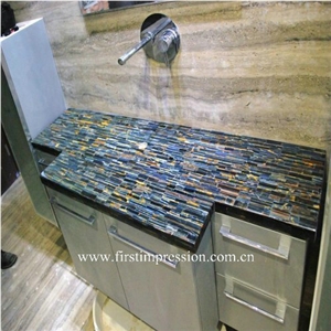 Blue Tiger Eye Tiles &Slabs/Blue Semi Precious Cut to Size/Tiger Eye Gemstone Tiles/Tiger Eye Precious Stone Panels/Tiger Eye Interior Decoration/Blue Gemstone Stone Wall