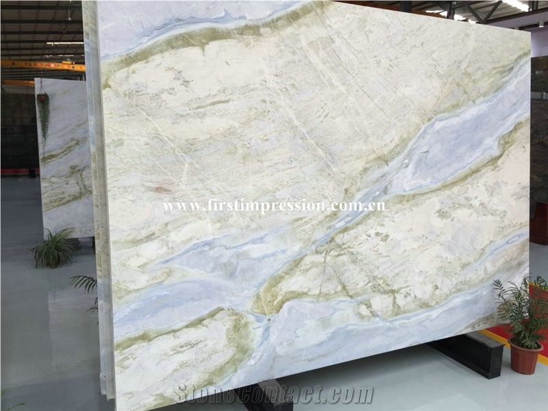 Changbai White Jade Marble/Blue Dragon Veins Marble Slabs and Tiles/Green Seawave Marble Slabs/Changbai Jade Marble Panels/Bookmatching Marble Big Slabs