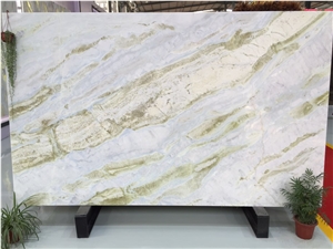 China New Polished Blue Dragon Veins Marble Slabs and Tiles/Green Seawave Marble Slabs/Changbai Jade Marble Panels/Bookmatching Marble Slabs