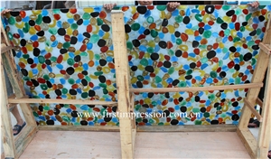 Colorful Agate Slab,Colorful Agate Semi Precious Stone Panels,Semi Precious Stone Wall Tiles ,Gemstone Slabs ,Colorful Agate Slab & Tiles Polished Multicolor Agate Semiprecious Stone