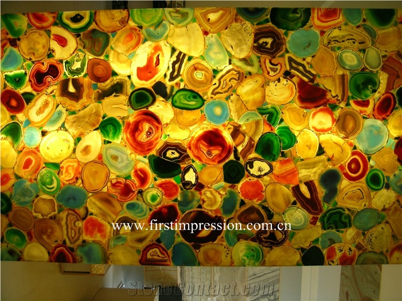 Colorful Agate Slab,Colorful Agate Semi Precious Stone Panels,Semi Precious Stone Wall Tiles ,Gemstone Slabs ,Colorful Agate Slab & Tiles Polished Multicolor Agate Semiprecious Stone