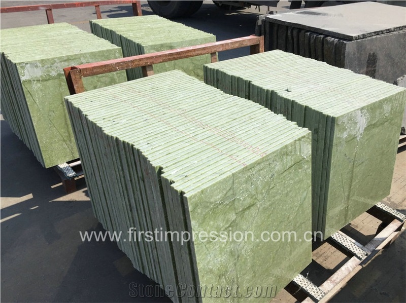 Dandong Green Marble Slab /China Green Marble /Ming Green Marble Slab and Tiles /Green Marble Tiles