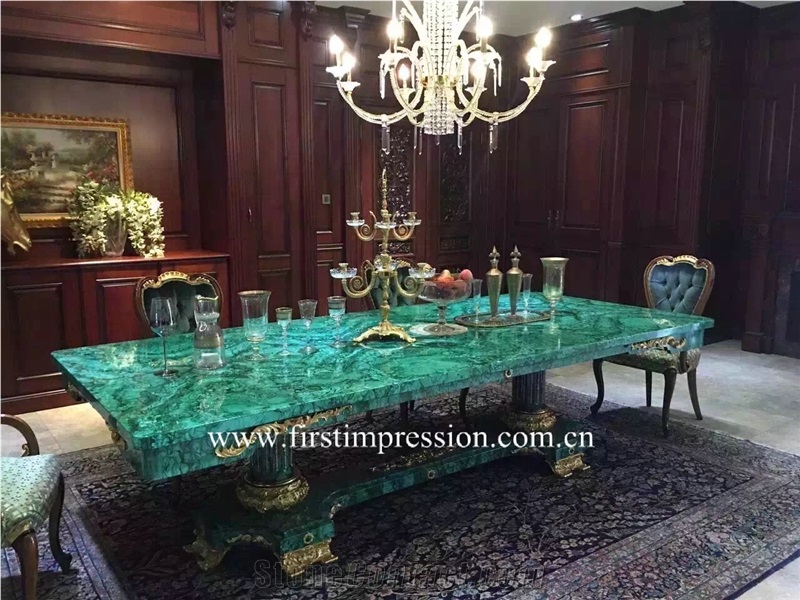 Green Malachite Semi Precious Stone Panels/Green Malachite Semi Precious Slabs/Green Gemstone Flooring Tiles / Green Malachite Semi Precious Stone Wall Tiles/Green Malachite Table Top