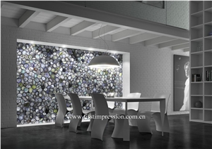 Grey Agate Slab Semi Precious Stone Wall Panels /Grey Semi Precious Stone Wall/Grey Agate Gemstone Slab /Semiprecious Stone Slabs/ Semiprecious Stone Tiles