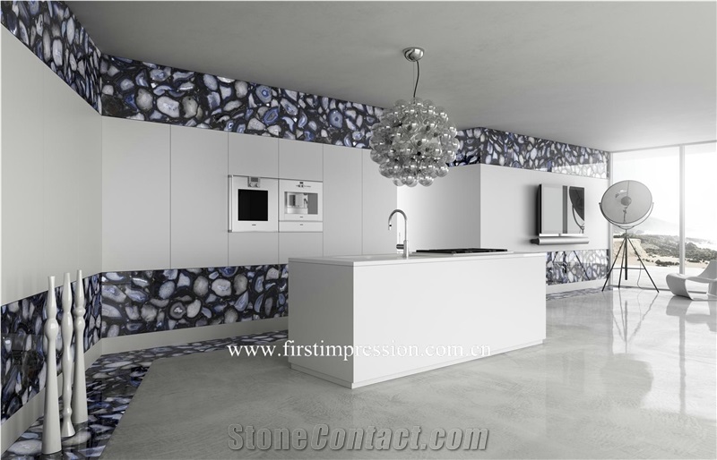 Grey Agate Slab Semi Precious Stone Wall Panels /Grey Semi Precious Stone Wall/Grey Agate Gemstone Slab /Semiprecious Stone Slabs/ Semiprecious Stone Tiles