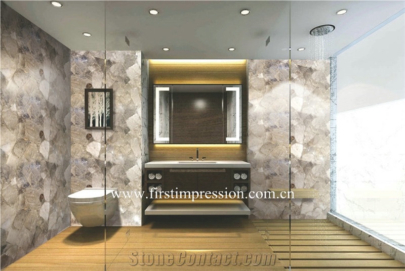 Grey Quartz Gemstonee Bar Top Backlit ,Smoke Crystal Semi Precious Stone Wall Tiles ,Semiprecious Stone Panels,Grey Gemstone ,Precious Stone Slabs,Grey Gemstone Bar Top,Grey Quartz Semi Precious Top