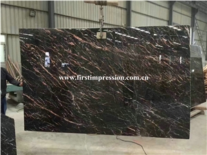 Hot Sale Tulip Brown Marquina Slabs/Brown St Laurent/Saint Laurent Brown Marble Slabs & Tiles/Tulip Marble Tiles & Slabs/China Tulip Marble Tiles & Slabs/Portoro Gold Marble/New Gold & Jade Marble