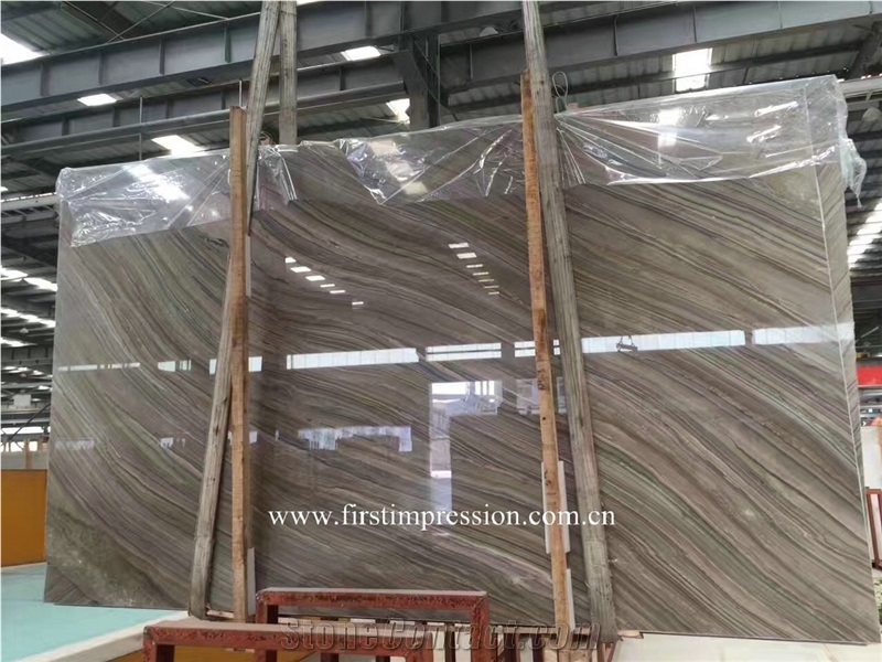 Kirin Wood Vein Marble Slab and Tiles/Wooden Marble Tiles and Slab