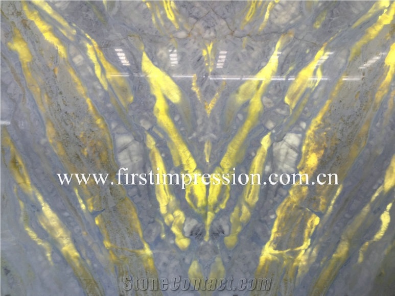 Light Blue Marble Slab/Light Yellow Marble Slab and Tiles /Changbai Jade Marble Slab /Marble Tiles for Wall Covering