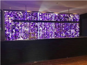 Lilac Agate Gemstone Slabs&Tiles/Violet Gemstone Wall Covering&Flooring/Lilac Semi Precious Stone Wall Panels/ Lilac Precious Stone/Semi-Precious Stone for Hotel&Villa Decoration,Semi Preciouse Stone