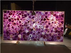Lilac Agate Slab & Tiles ,Purple Gemstone Stone,Lilac Agate Gemstone Slabs&Tiles/Violet Gemstone Wall Covering&Flooring/Lilac Semi Precious Stone Wall Panels/ Lilac Precious Stone/Semi-Precious Stone