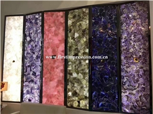 Luxury Blue Agate Slab & Tile/Semiprecious Stone Gemstone Stone/Transperant Countertop Intertior Wall Cladding High Polished Big Slabs