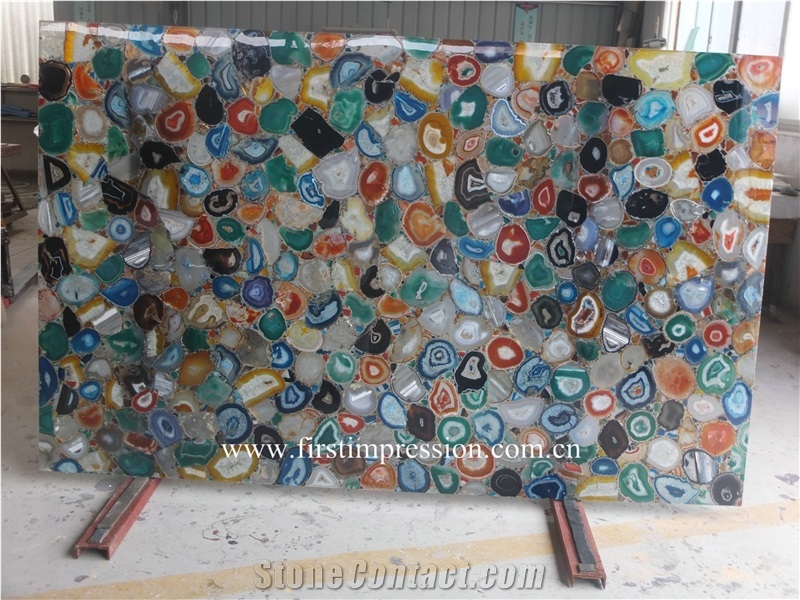 Multicolor Agate Semiprecious Stone,Colorful Agate Slab,Colorful Agate Semi Precious Stone Panels,Semi Precious Stone Wall Tiles ,Gemstone Slabs ,Colorful Agate Slab & Tiles