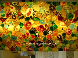 Multicolor Agate Semiprecious Stone,Colorful Agate Slab,Colorful Agate Semi Precious Stone Panels,Semi Precious Stone Wall Tiles ,Gemstone Slabs ,Colorful Agate Slab & Tiles