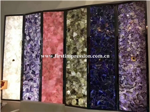 New Polished Brown Petrified Wood(Round Wood)/Semiprecious Stone Slab&Customized/Semi Precious Stone Slab for Wall Cladding&Flooring/Semi-Precious Stone Panel/Interior Decoration Gemstone Slabs