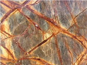 New Rain Forest Gold Marble Slabs/Wall & Floor Covering/Skirting/Rain Forest Gold/Tropical Rain Forest Gold,Bidasar/Bidaser Brown/Rainforest Gold/Bosque Brown/India Yellow Marble Big Slab