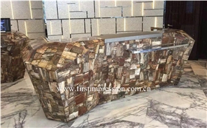 Petrified Wood Flooring Tiles,Brown Semi Precious Stone ,Fossil Wood Stone Wall,Gemstone Slabs,Previous Stone Slabs,Petrified Wood Semi Precious Stone Flooring Tiles,Petrified Wood Home Decoration