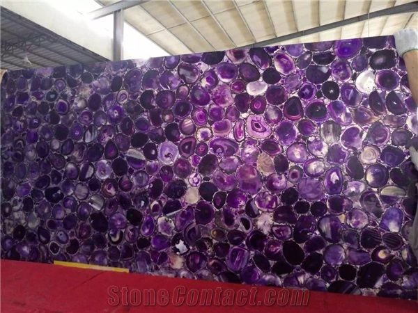 Purple Agate Gemstone Slabs&Tiles/Violet Gemstone Wall Covering&Flooring/Lilac Semi Precious Stone Wall Panels/ Lilac Precious Stone/Semi-Precious Stone for Hotel&Villa Decoration,Semi Preciouse Stone