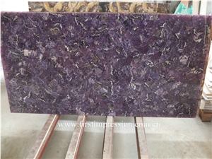Purple Crystal Gemstone Slab & Tiles ,Amethyst Semiprecious Slab Backlit,Lilac Semi Precious Stone Wall Panel & Tiles,Violet Precious Stone Slabs