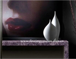 Purple Crystal Kitchen Bar Top Backlit, Lilac Crystal Semiprecious Stone Kitchen Worktops ,Violet Semi Precious Countertops,Purple Crystal Gemstone Countertops
