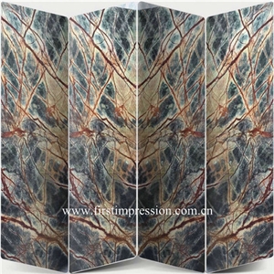 Rain Forest Green Marble Tiles & Slabs, Green Polished Marble Floor Tiles, Wall Tiles