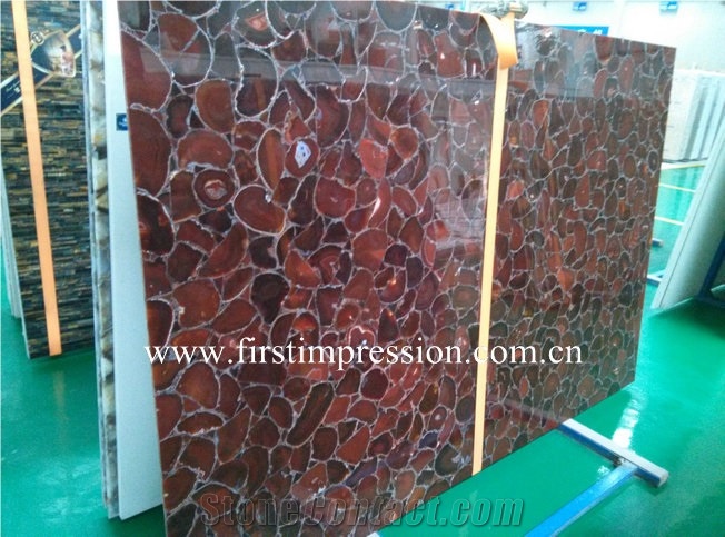 Red Agate Semiprecious Stone Big Slabs& Customized /Red Agate Slab /Red Gemstone Floor Covering/Dark Red Semi Precious Stone Panels/Red Agate Interior Decoration /High Quality Slab