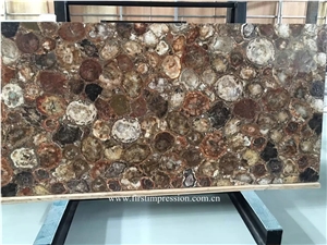 Round Petrified Wood Slabs & Tiles,Round Fossil Wood Stone Flooring,Previous Stone Slabs,Petrified Wood Semi Precious Stone Flooring Slab,Petrified Wood Home Decoration