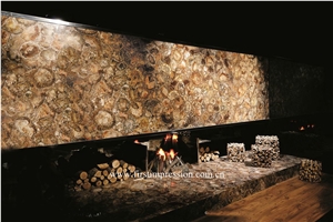 Round Petrified Wood Slabs & Tiles,Round Fossil Wood Stone Flooring,Previous Stone Slabs,Petrified Wood Semi Precious Stone Flooring Slab,Petrified Wood Home Decoration
