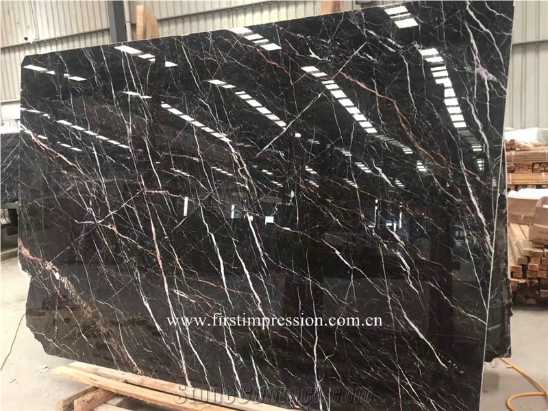 Tulip Black Marble Slab /Tulip Marble Slab/China Tulip Slab and Tiles /Tulip Marble