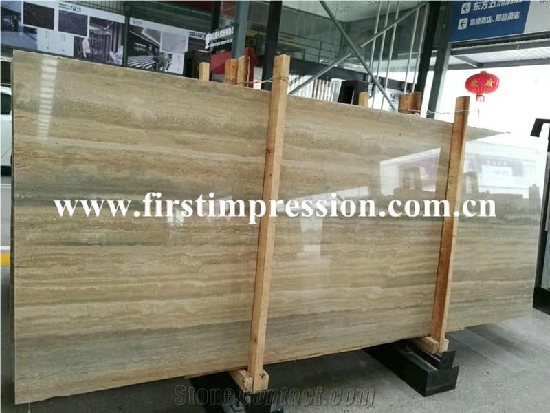 Wholesale New Polished Good Price Silvestro Travertino Silver Tiles & Slabs/Grey Travertine Floor Tiles/Wall Tiles