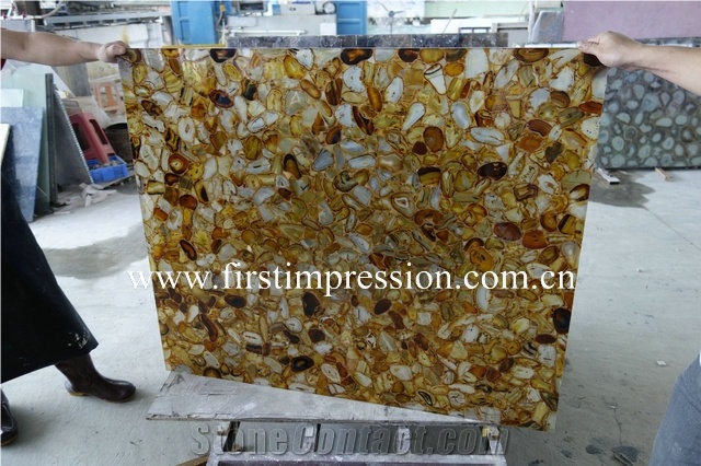 Yellow Agate Slab / Yellow Agate for Hotel&Villa Project Design/ Yellow Agate Gemstone Flooring and Walling Tiles /Luxury on Sale Yellow Agate Semiprecious Stone Slabs/Semi Precious Stone