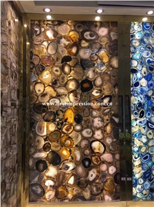 Yellow Agate Slabs & Tiles/Hot Sale Semiprecious Stone/Colorful Agate/Best Price & High Quality Agate Big Slabs