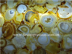 Yellow Agate Wall Panel / Yellow Agate for Hotel&Villa Project Design/ Yellow Agate Gemstone Flooring and Walling Tiles /Luxury on Sale Yellow Agate Semiprecious Stone Slabs/Yellow Agate Countertop
